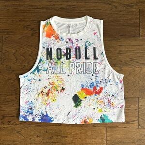 NWOT NOBULL All Pride Paint Splatter Women’s Crop Tank Size S